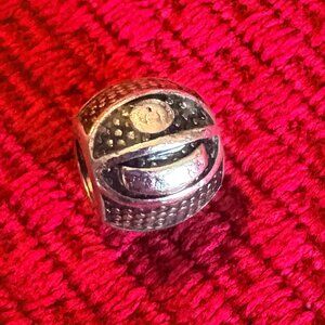 Retired Authentic ALE Pandora Sterling Silver Basketball Charm: 791201EN44